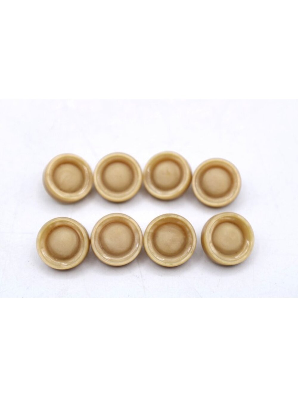 Beige Button Lot 8 Matching Molded Vintage Sewing Craft Supplies Neutral Modern - Picture 1 of 7